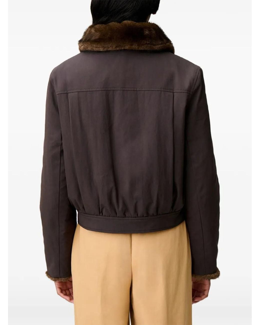 Claudie Pierlot Brown Short Reversible Nylon Parka