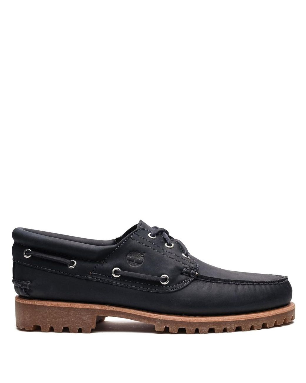 Timberland Authentic Handsewn Boat Shoes in Black for Men | Lyst