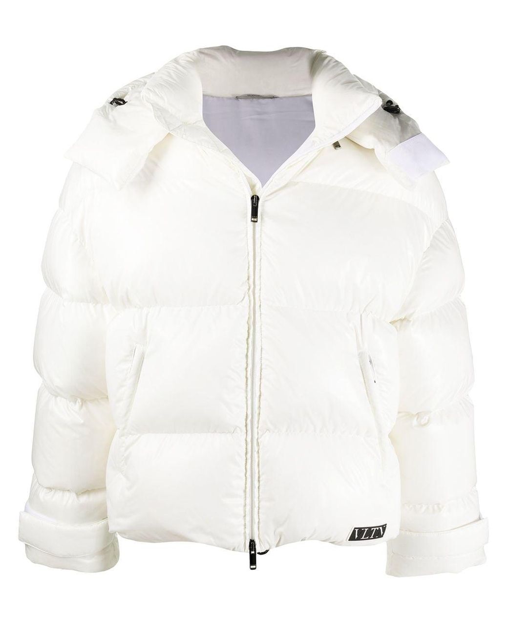 Valentino Vltn Puffer Jacket in White 