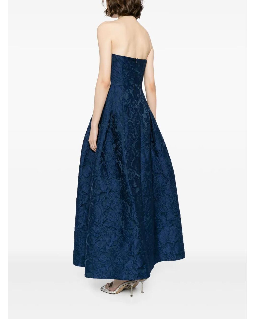 Sachin & Babi Blue Belle Floral-Embroidered Maxi Dress