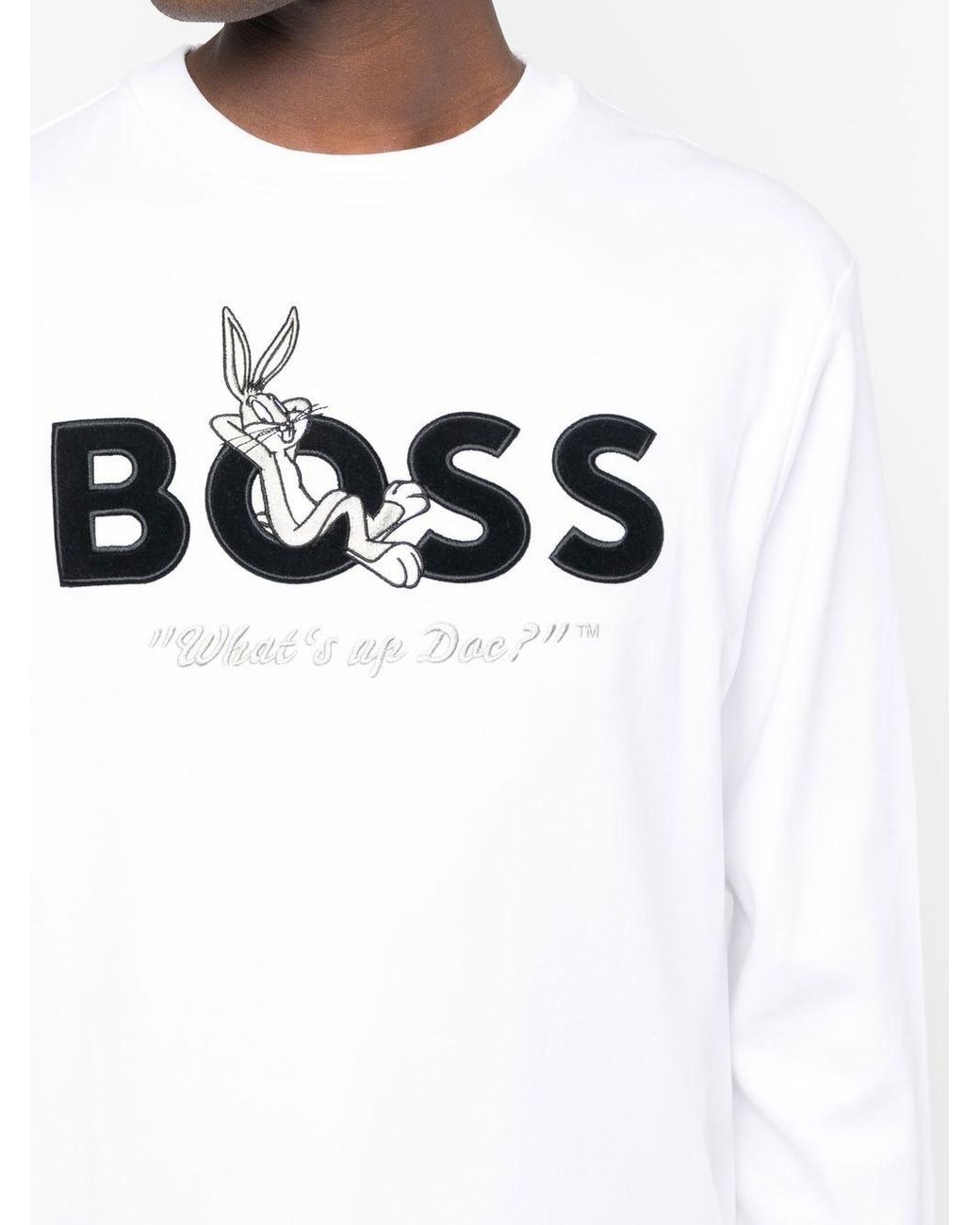 BOSS by HUGO BOSS Looney Tunes Long-sleeves Sweatshirt in White for Men |  Lyst Canada