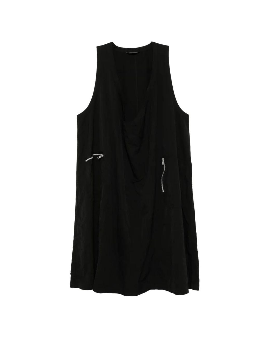 COMME DES GARÇON BLACK Black Robe À Poches Zippées