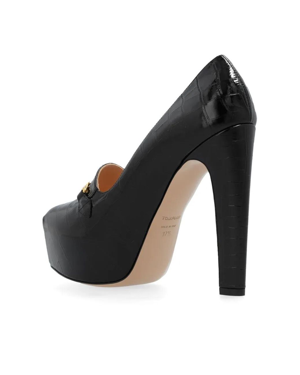 Tom Ford Black Leather Heeled Shoes