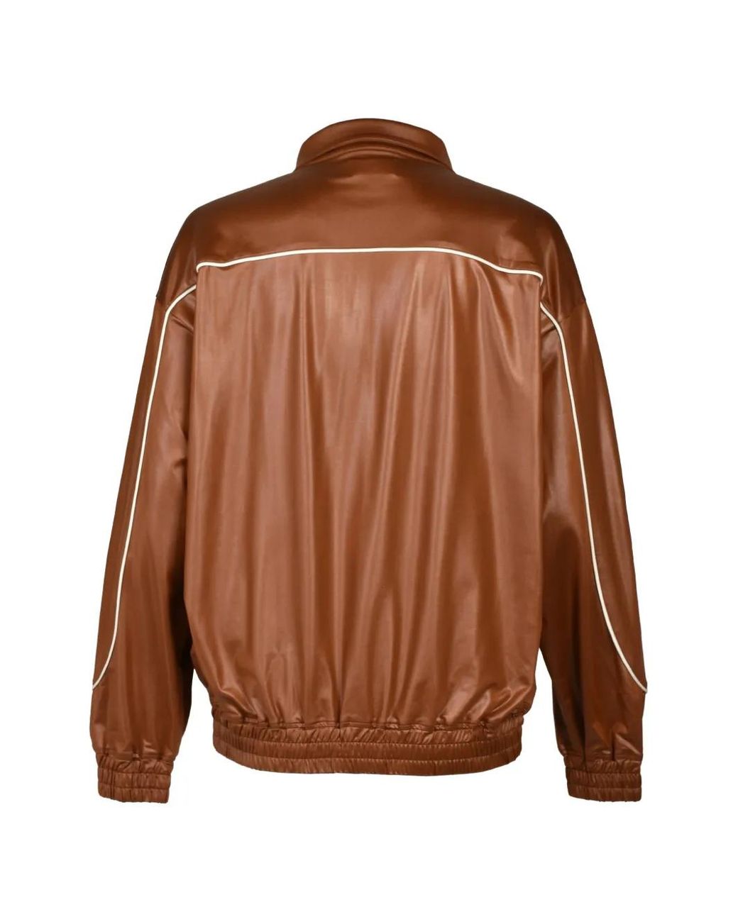 BREATH Brown Piping Coating Jacket for men