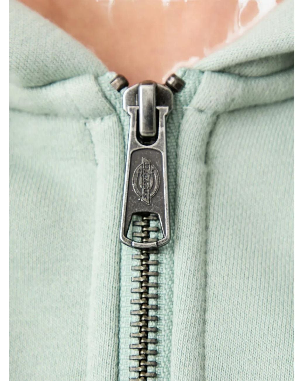 Dickies Gray Logo-Patch Zip-Up Hoodie