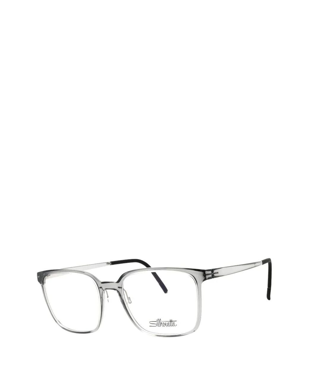 Silhouette Natural Vivid Sky Rectangle-Frame Glasses