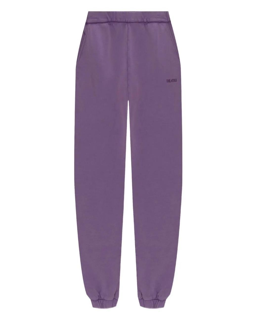 The Attico Purple Logo-Embroidered Track Pants