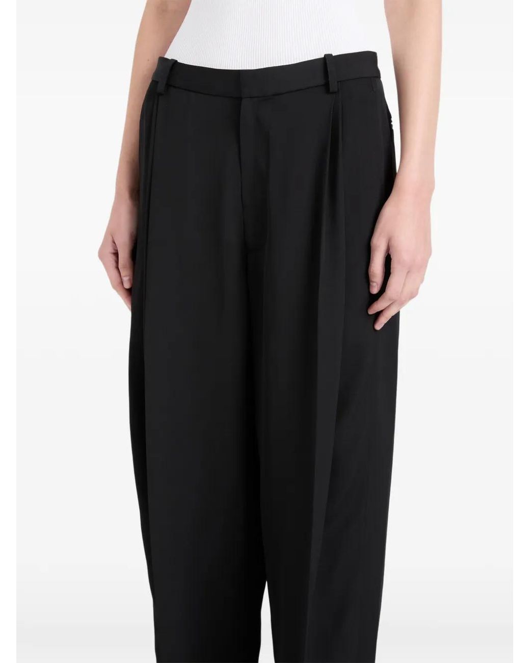 Proenza Schouler Black Clementina Pleated Trousers