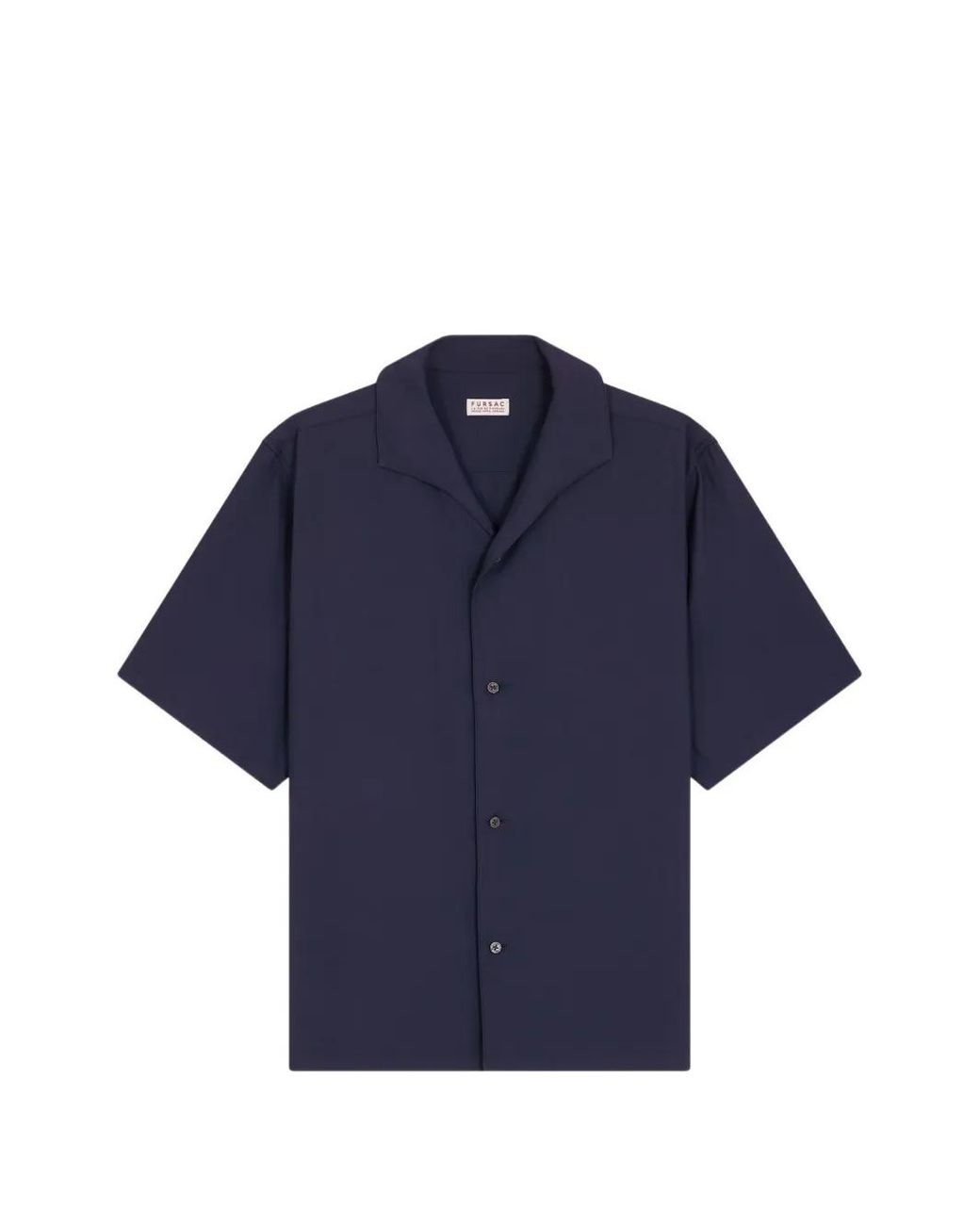 Fursac Blue Chemise À Col Cubain for men