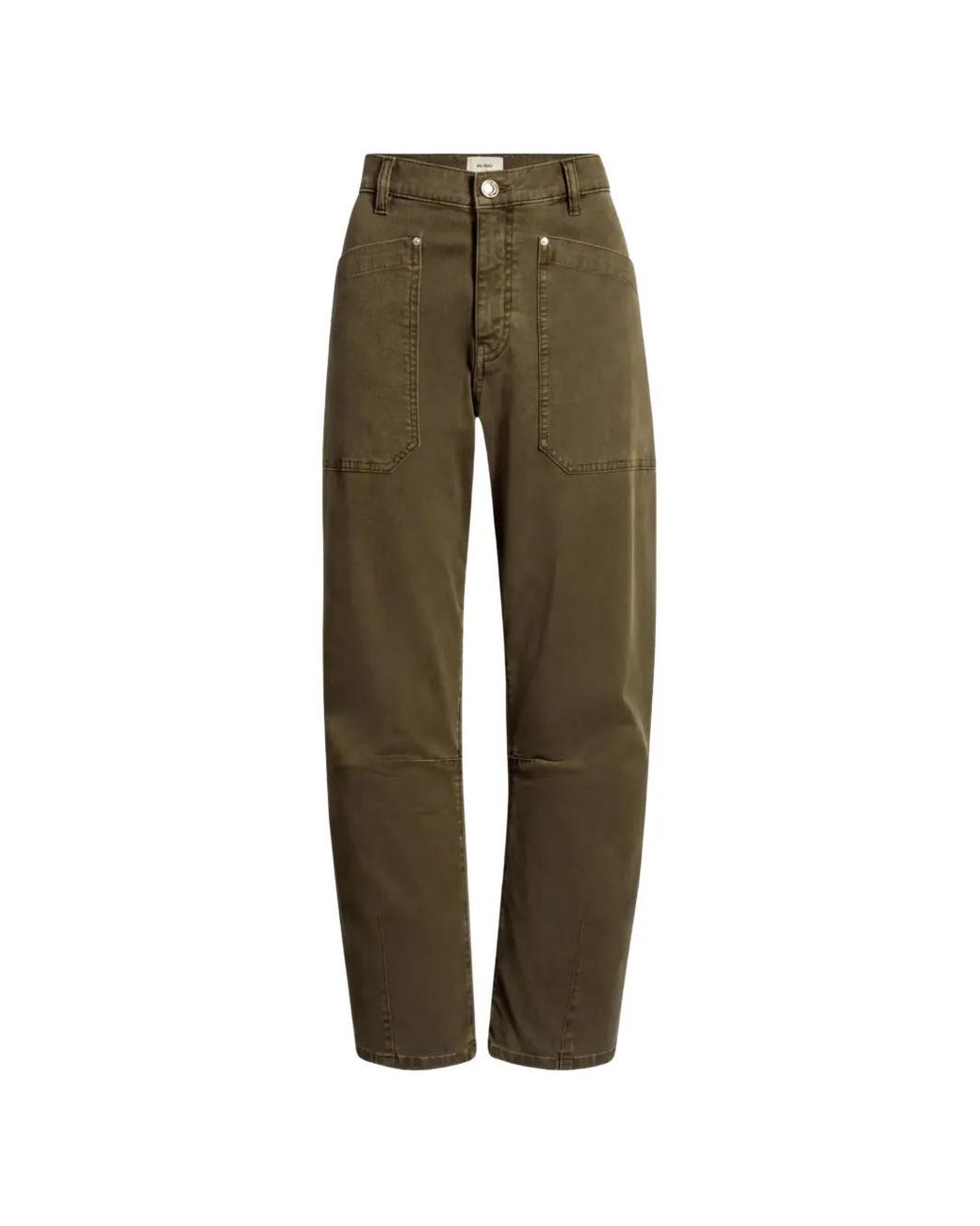 DL1961 Green Bilie Easy Barrel-Leg Trousers