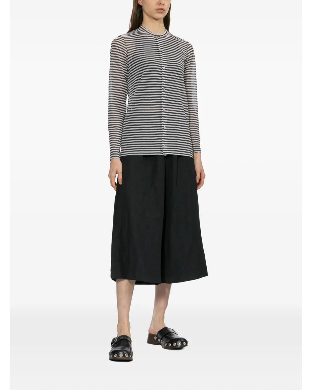 Junya Watanabe Gray Striped Cardigan