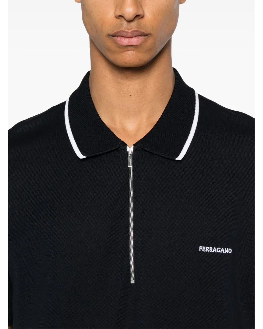 Ferragamo Black Polo Shirts for men