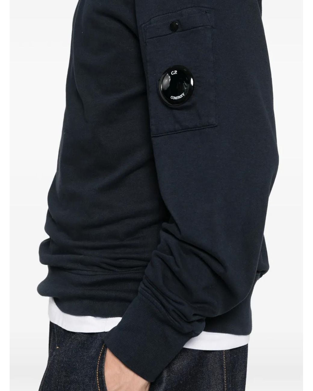 C P Company Black C. P. Company Half-Zip Lens Sweatshirt For for men