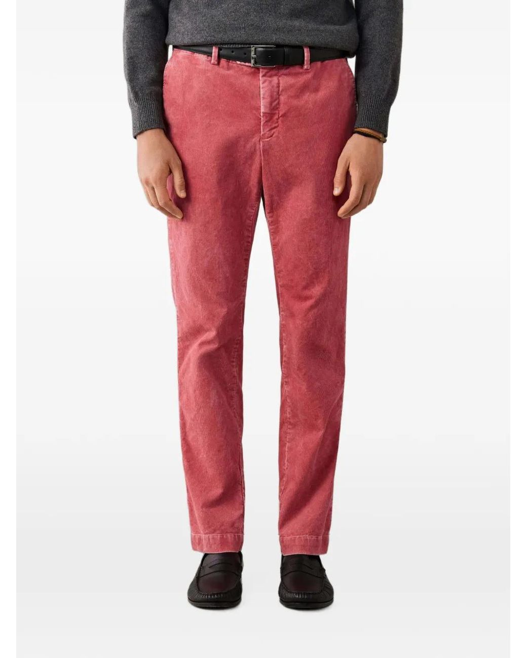 Hackett Red Kensington Corduroy Trousers for men