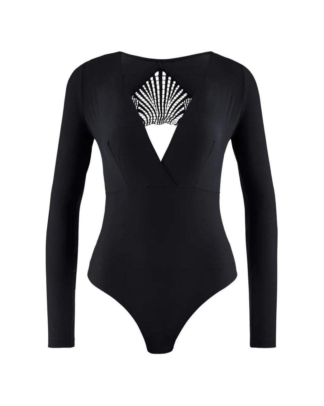 Aubade Black Les Bodys Long-Sleeve Bodysuit