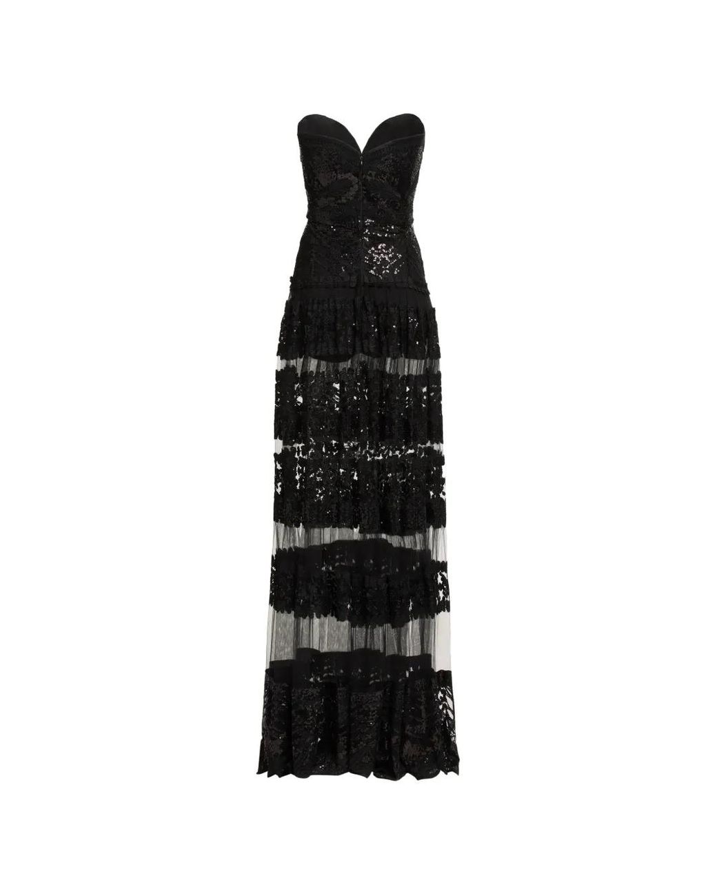 Elie Saab Black Sequin-Embellishment Maxi Dress