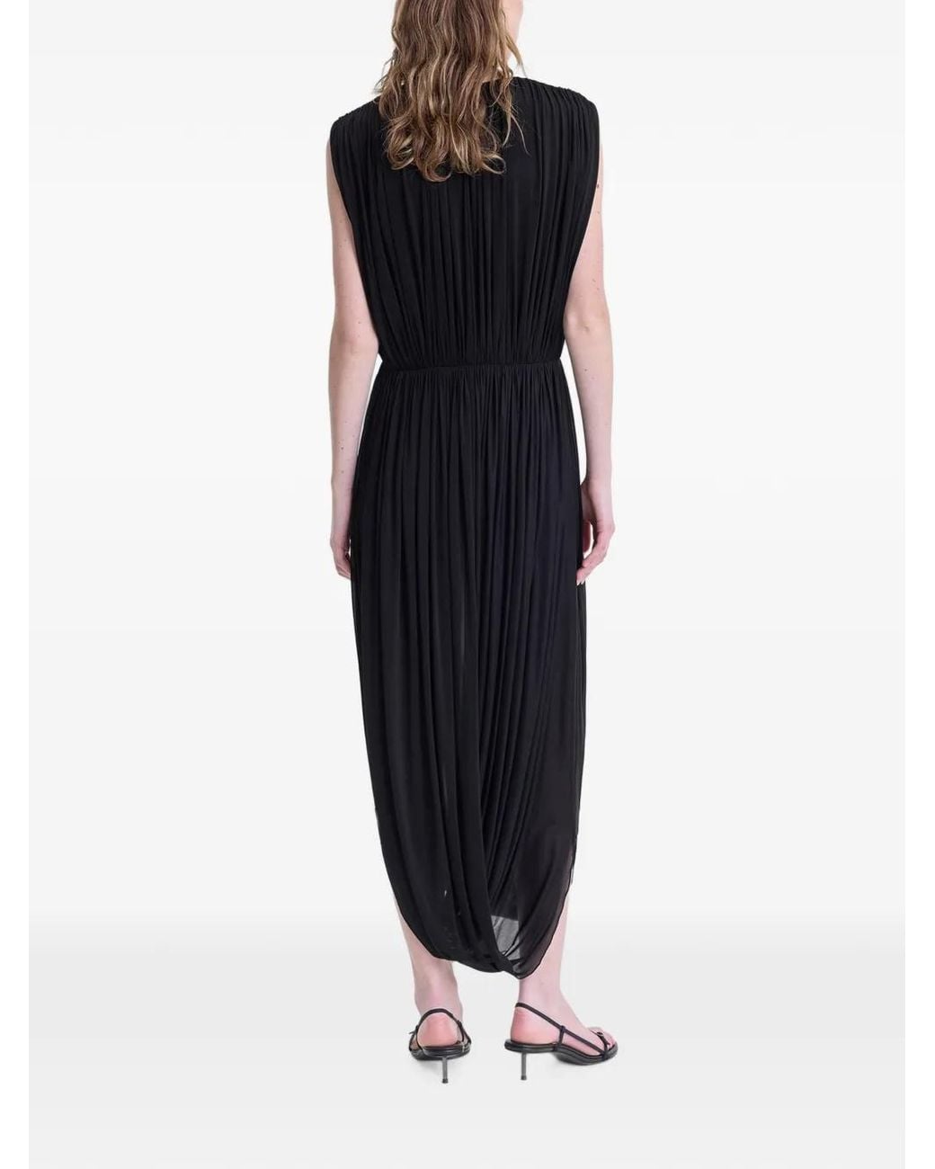 FFORME Black Leonora Pleated Dress
