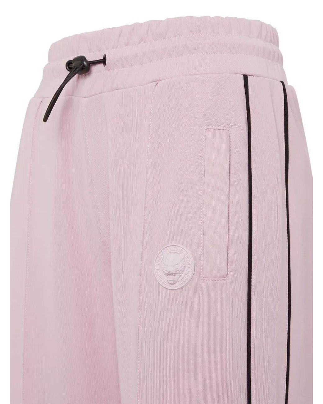 Philipp Plein Pink Logo-Patch Track Pants