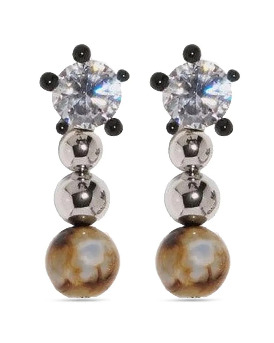 Panconesi White Ascolto Chandeliers Drop Earrings