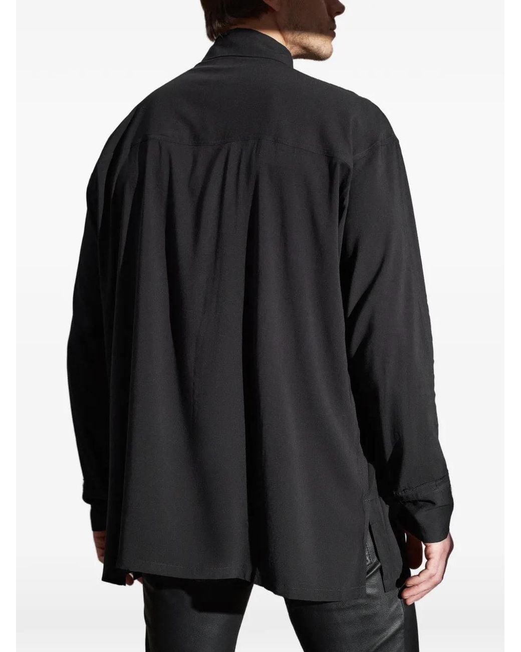 Tessitura Black Oversized Shirt for men