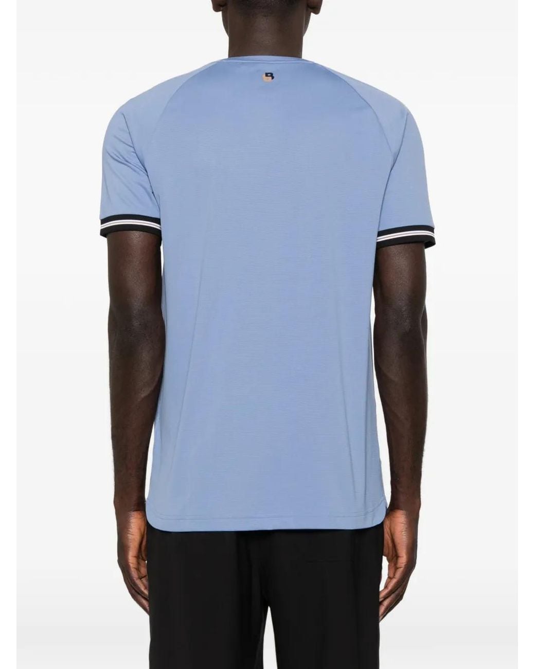 Boss Blue T-Shirt De Sport Ajusté À Logo Balle De Tennis Emé for men