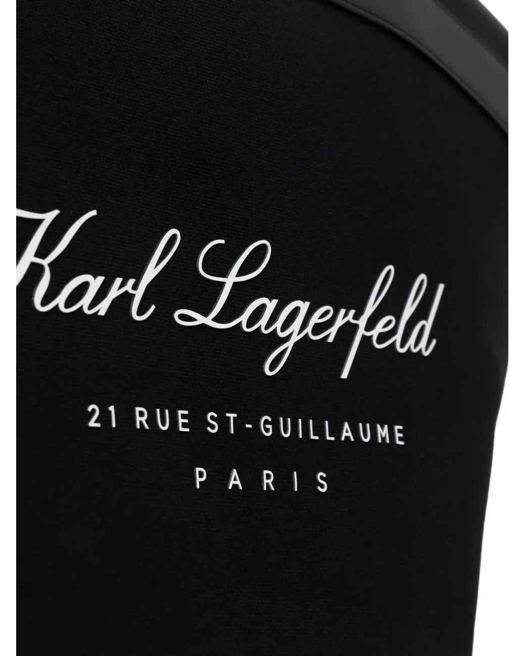 Karl Lagerfeld Black Logo-Detail Tote Bag