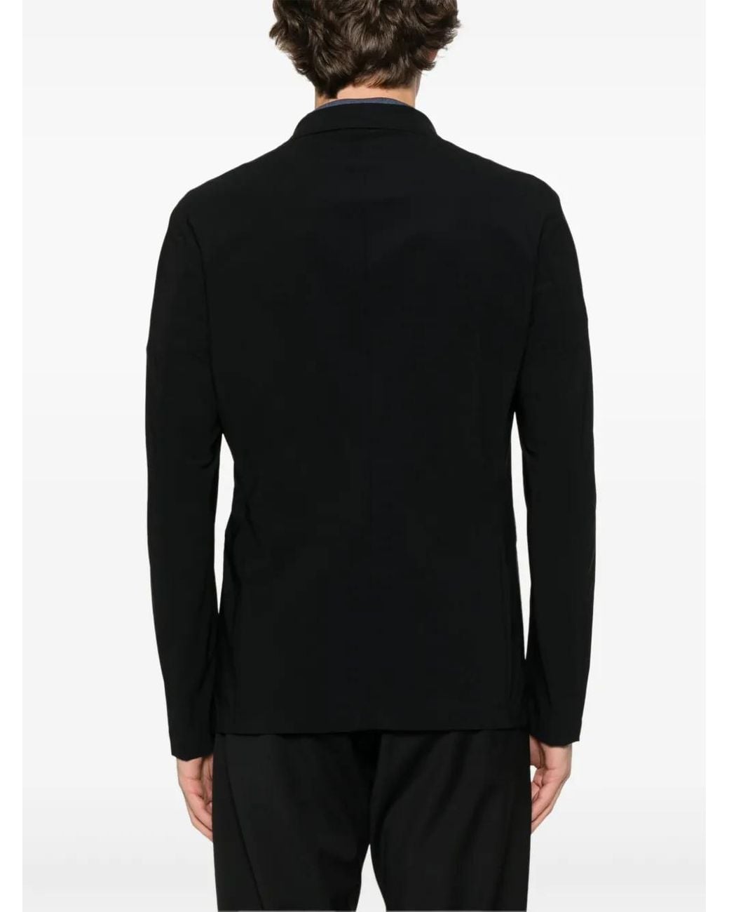 Eraldo Black Peak-Lapels Blazer for men