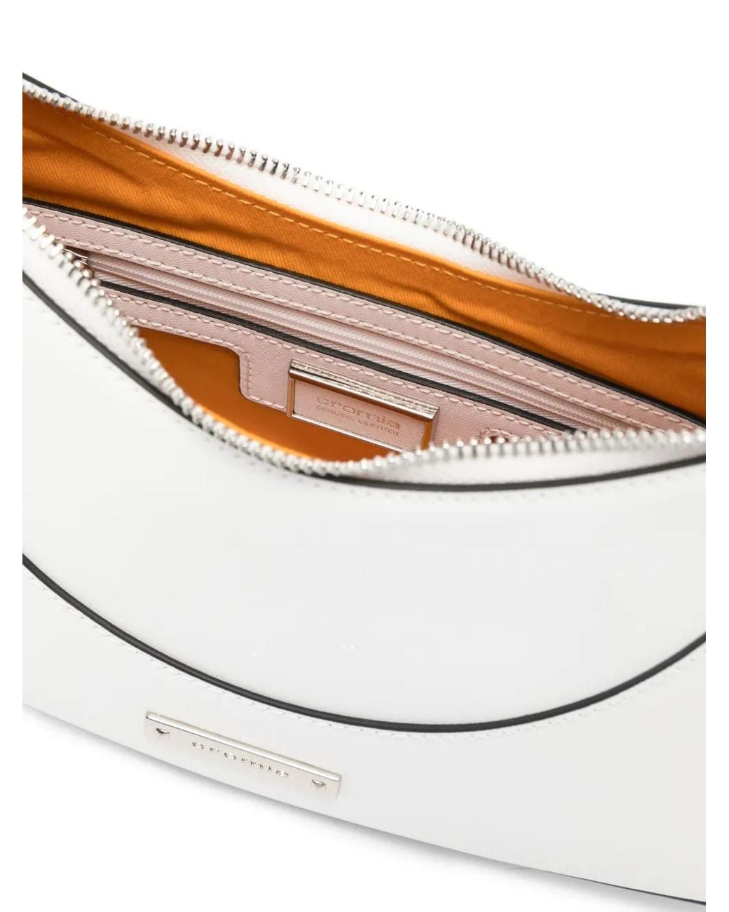 Cromia White Leather Tote Bag