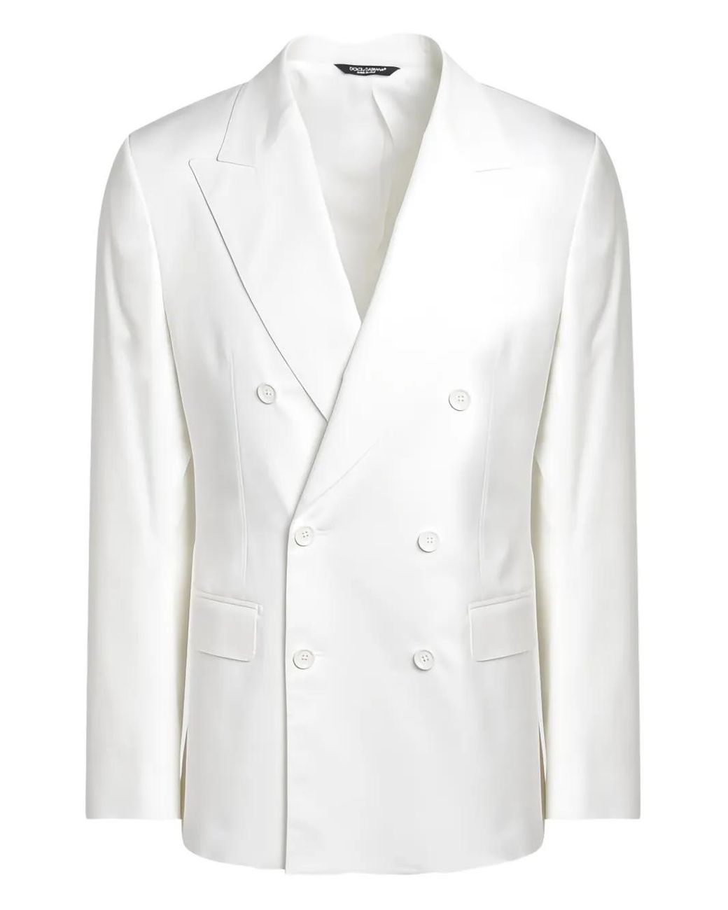 Dolce & Gabbana White Double-Breasted Blazer for men