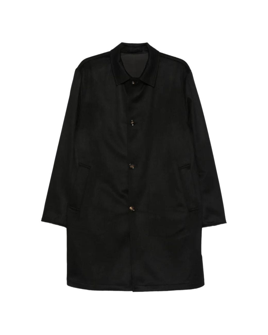 KIRED Black Reversible Single-Breasted Spread-Collar Coat for men