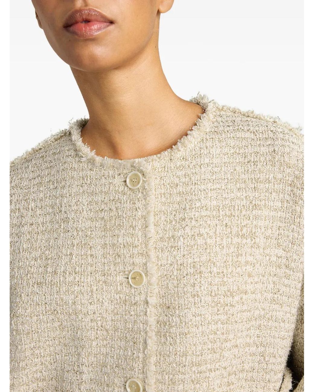 Momoní Natural Eldorado Frayed Raw-Cut Jacket