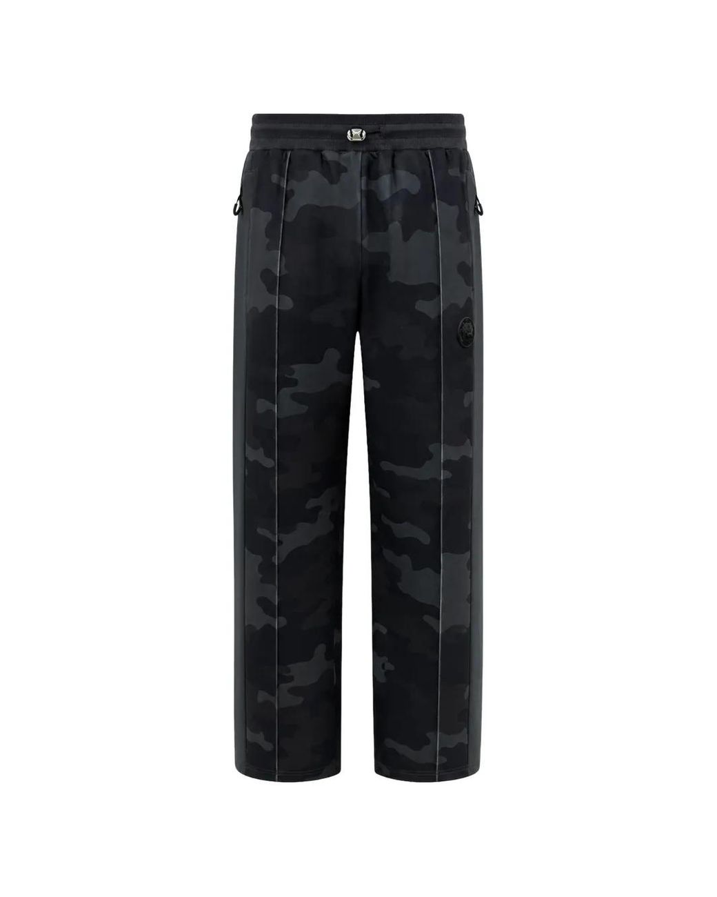 Philipp Plein Black Camouflage-Print Track Pants for men