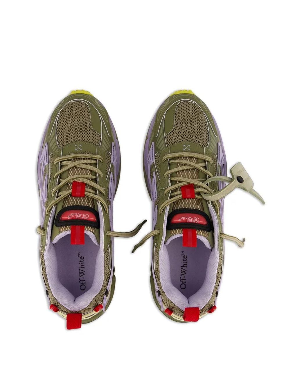Off-White c/o Virgil Abloh Green Be Right Back Panelled Sneakers for men