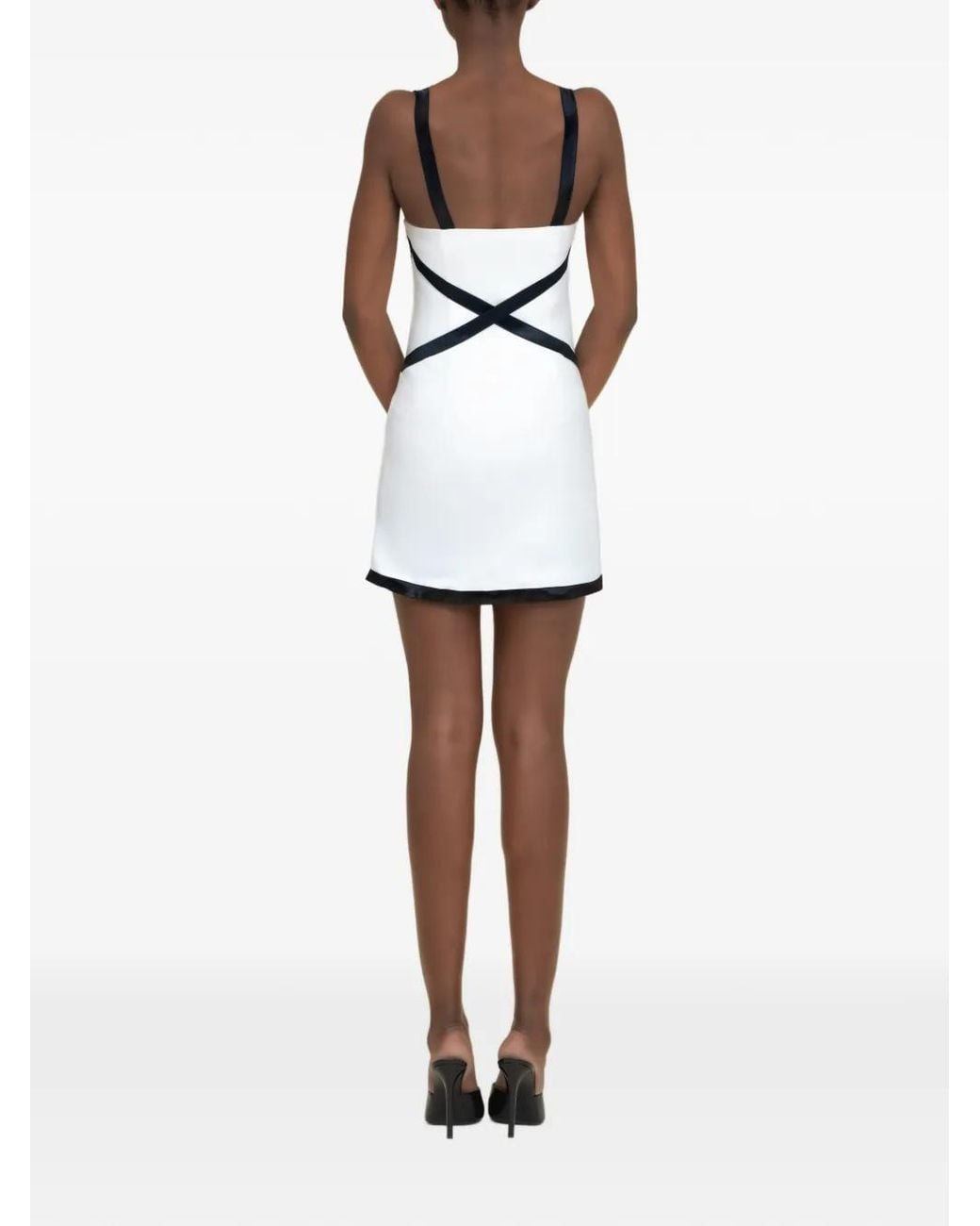 Contessa Mills White Cross-Strap Mini Dress