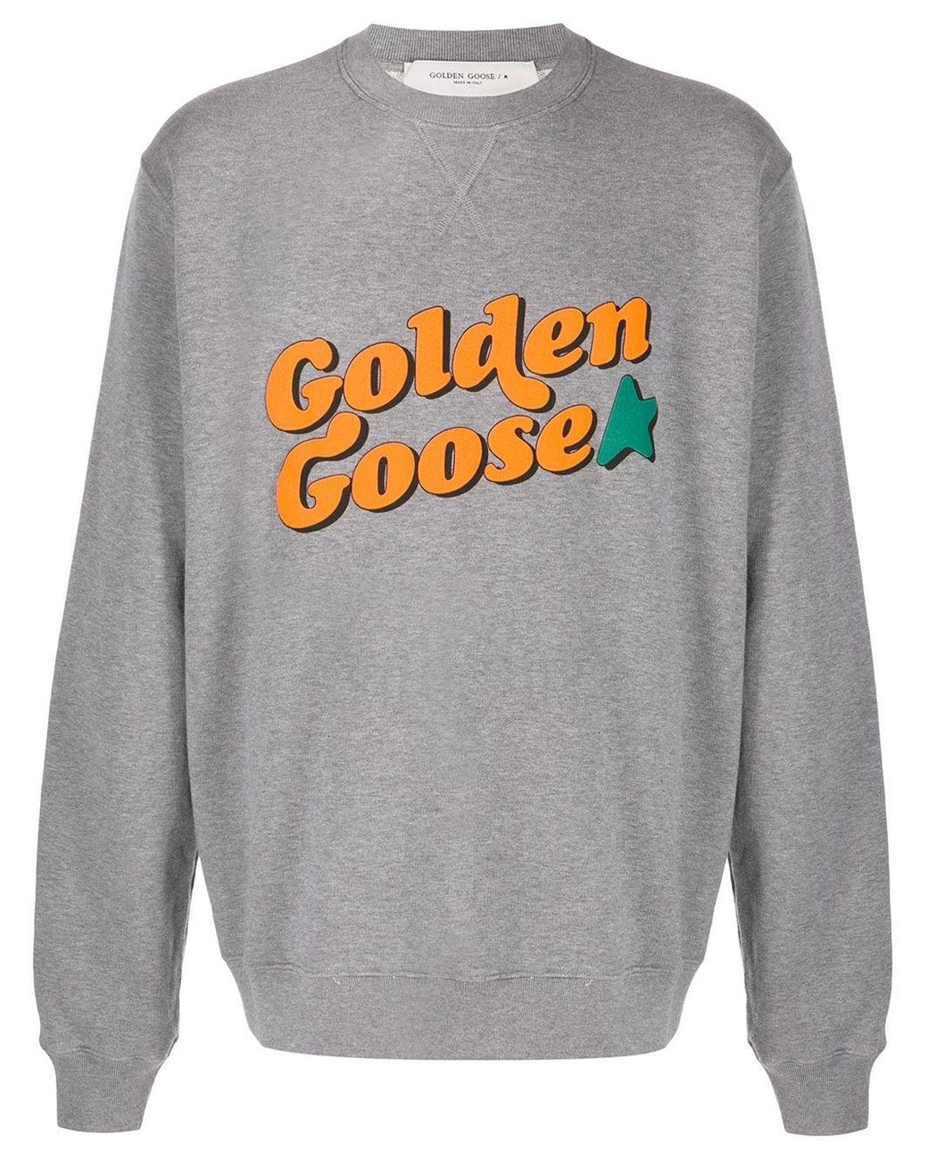 Golden Goose Deluxe Brand Goose Crew-neck Logo Sweatshirt in Grey (Gray ...