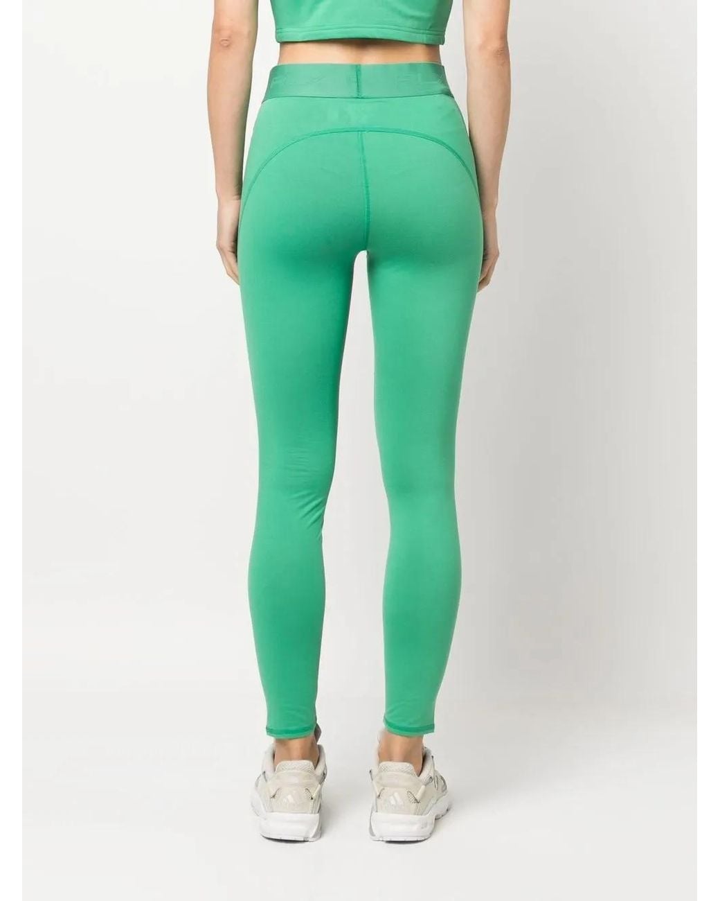 Ralph Lauren Green Logo-Waist Cropped Leggings
