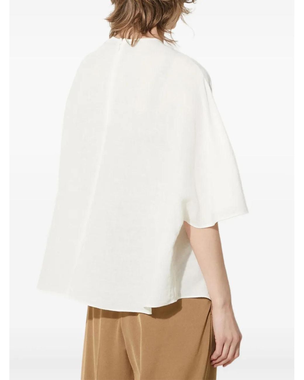 Undercover White Short-Sleeve Blouse