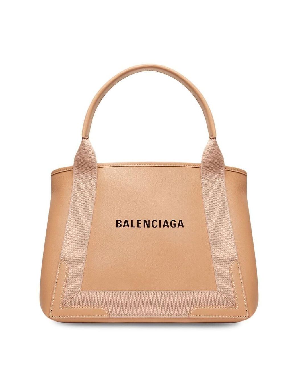 Stor Køre ud tøve Balenciaga Cabas Leather Tote Bag in Natural | Lyst