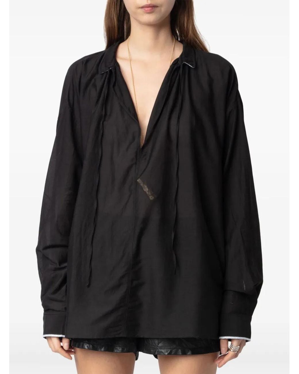 Zadig & Voltaire Black Troene Blouse