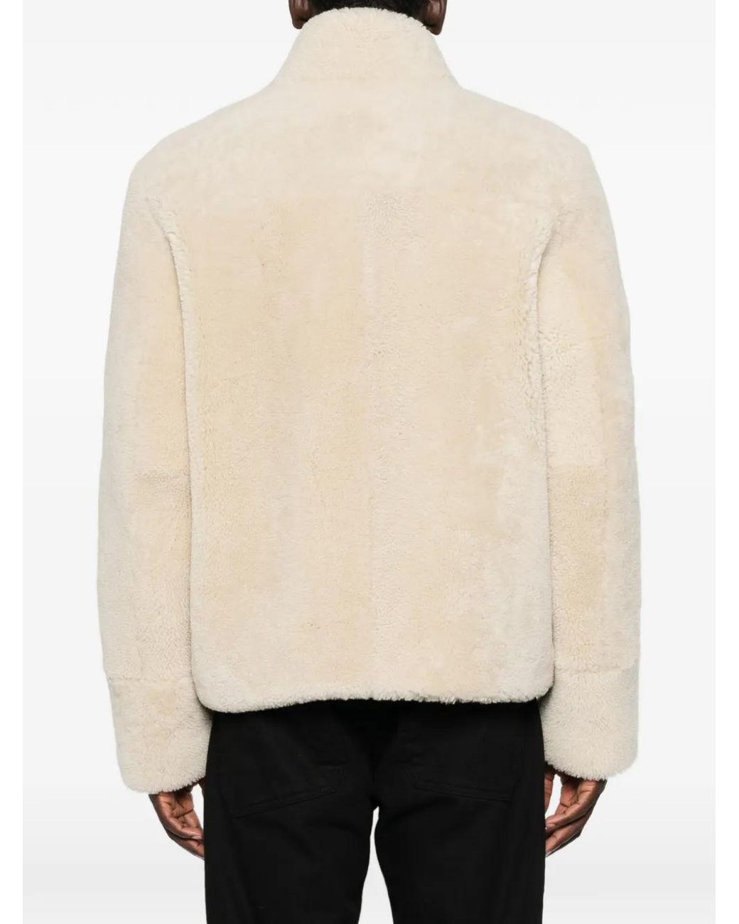 Eraldo Natural High-Neck Shearling Jacket for men