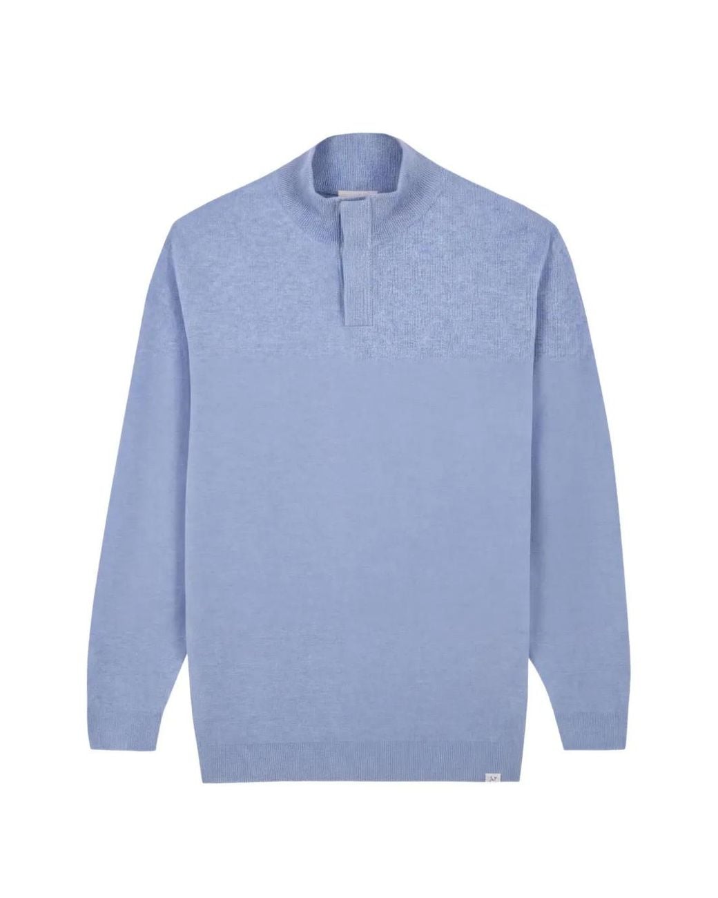 NOWADAYS Blue Button-Fastening High-Neck Sweater for men