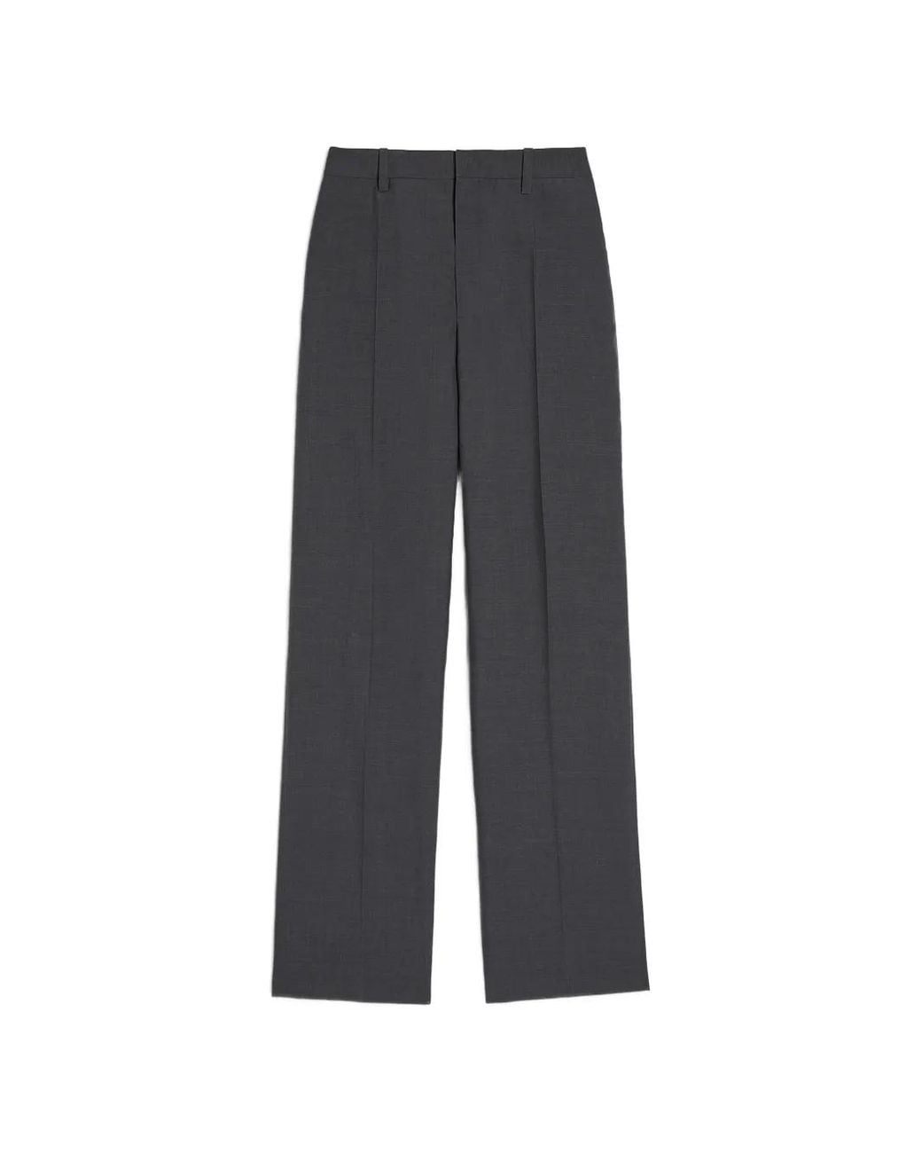 Jil Sander Wollen Popeline Broek in het Gray