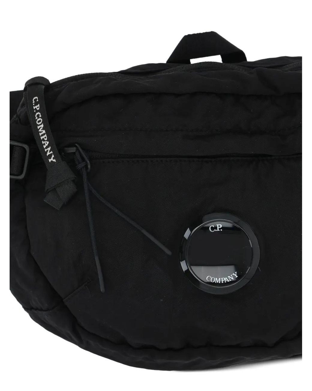 C P Company Black Accessories Waist Bag for men