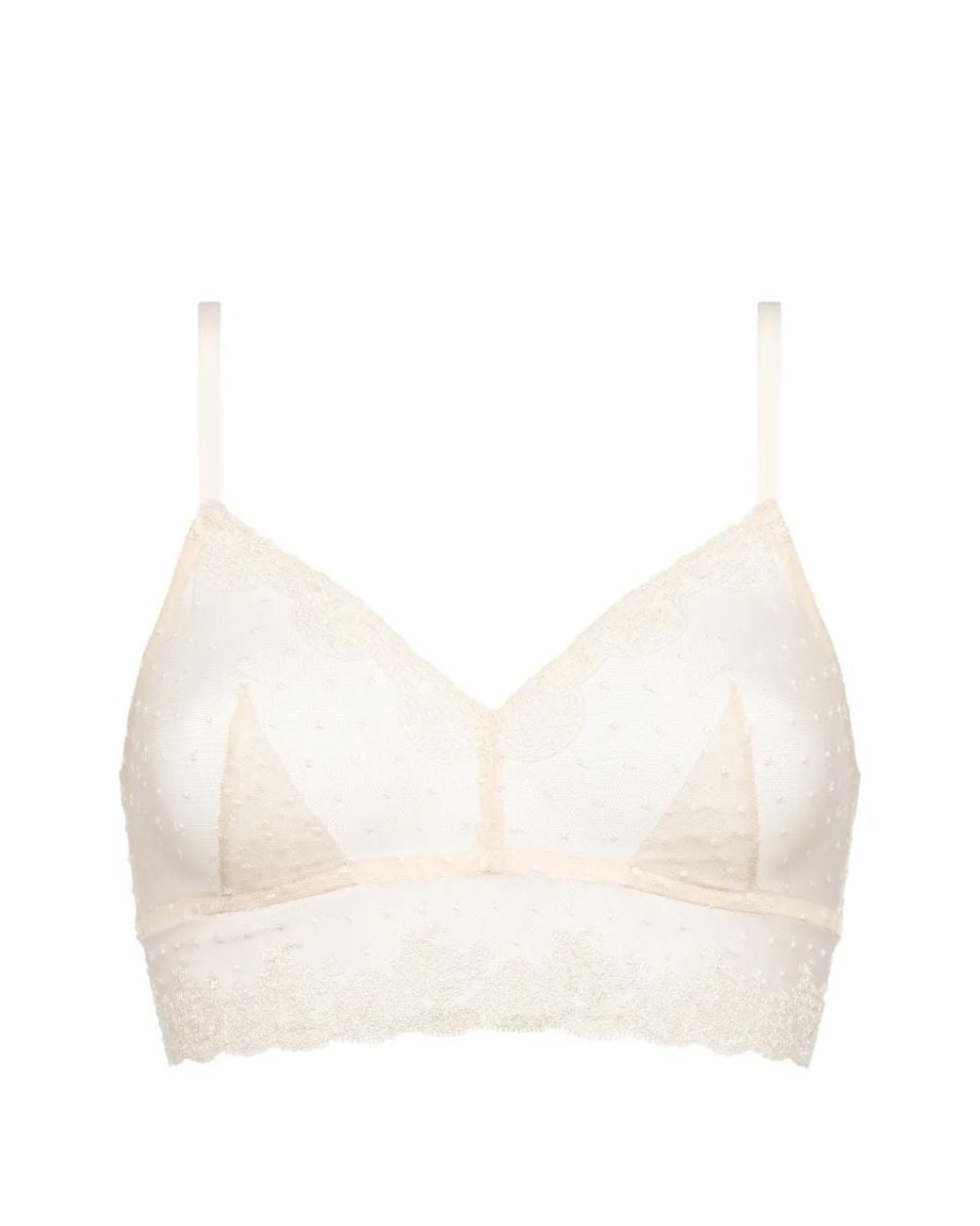 Eres Natural Génoise Lace-Trim Bra