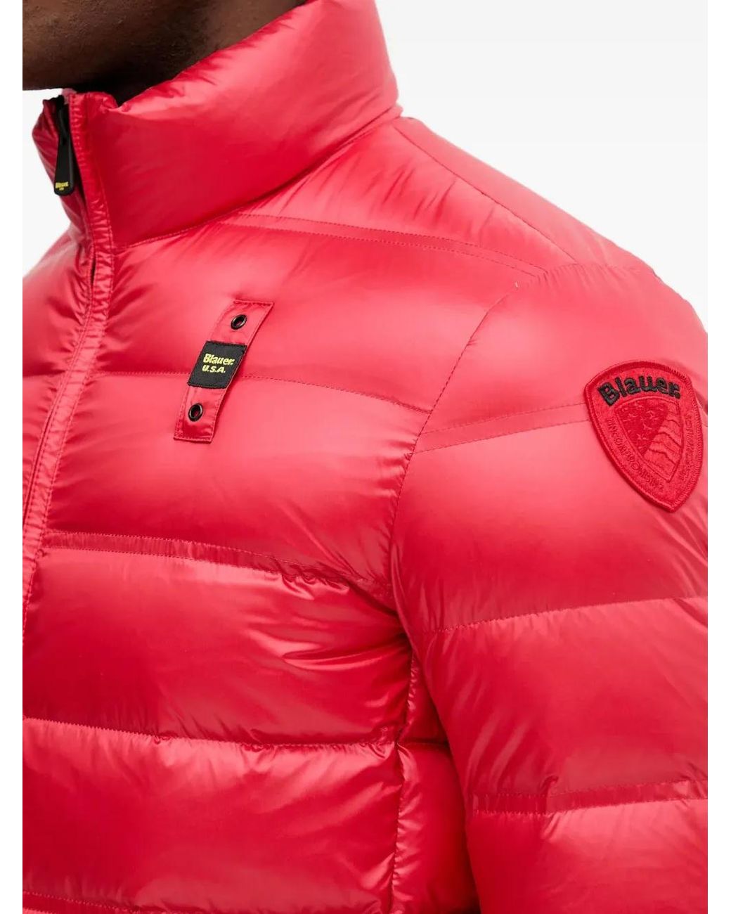 Blauer Jacke Mit Reißverschluss in Red für Herren