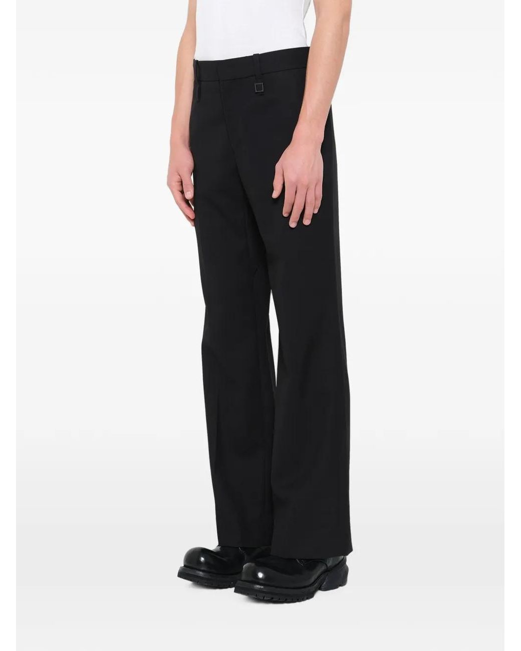 Wooyoungmi Black Slim-Fit Tailored Trousers for men