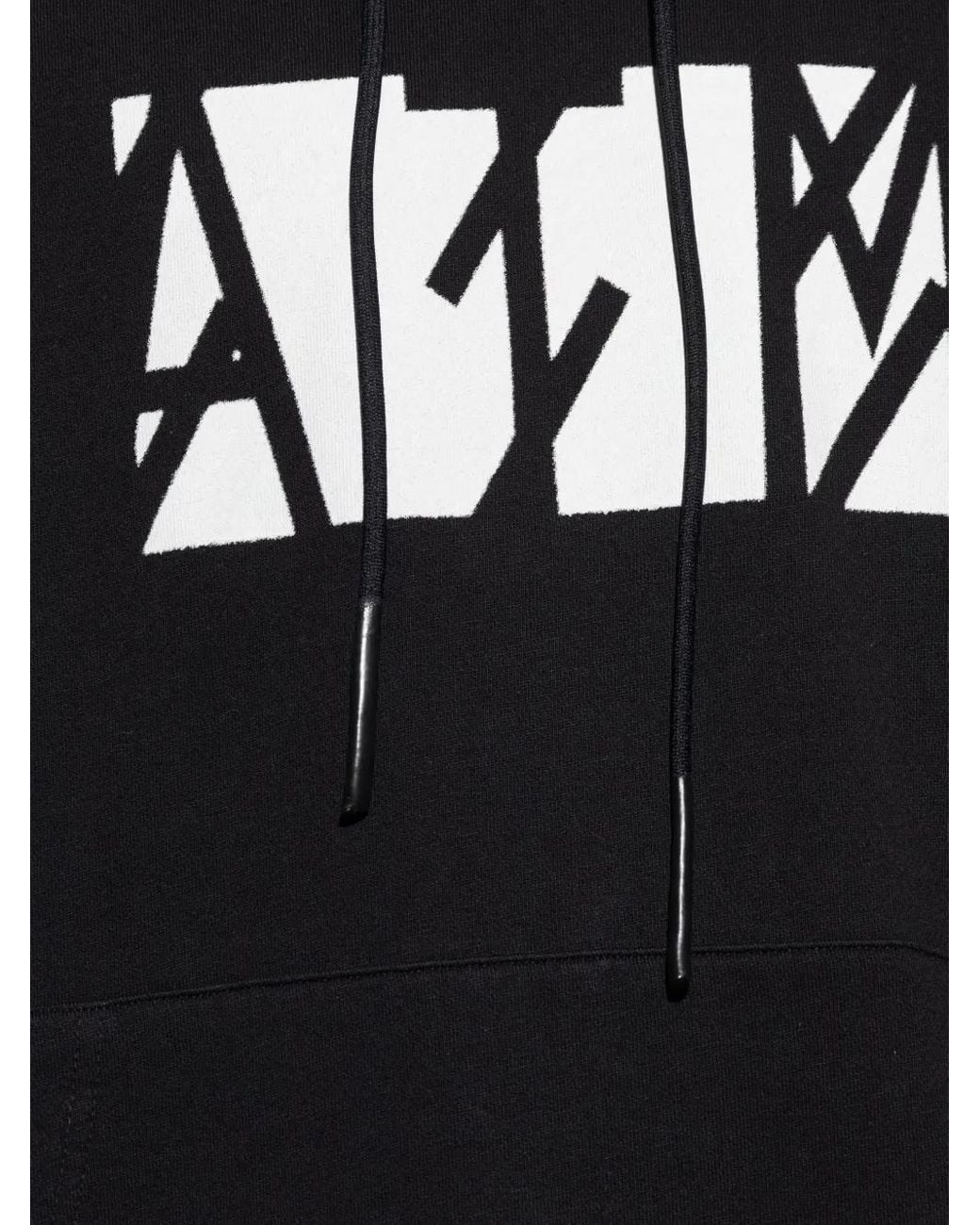 44 Label Group Black Logo-Print Hoodie for men