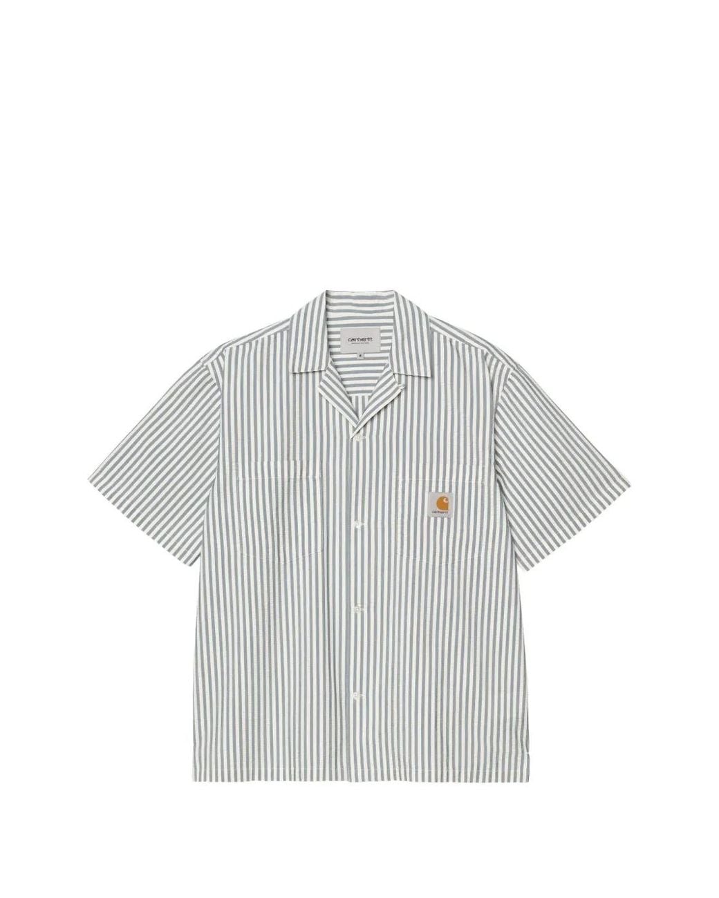 Carhartt Gray Leavel Stripe Shirt for men