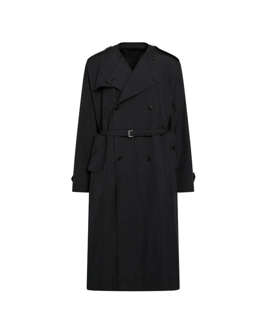 Prada Black Cotton Blend Coat for men