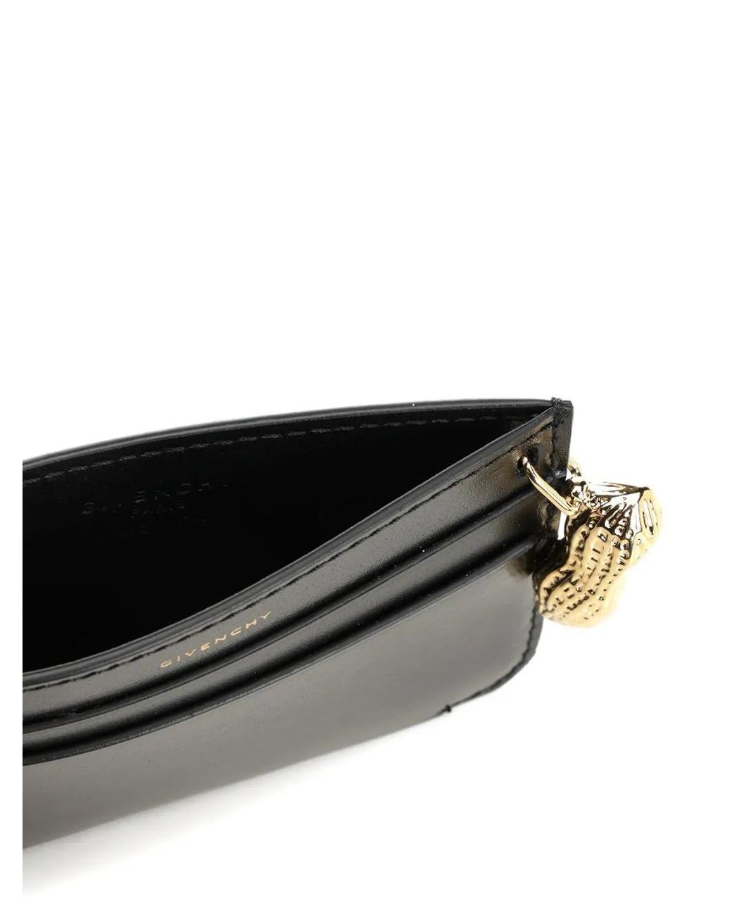 Givenchy Black Peanut Charm Leather Card Holder